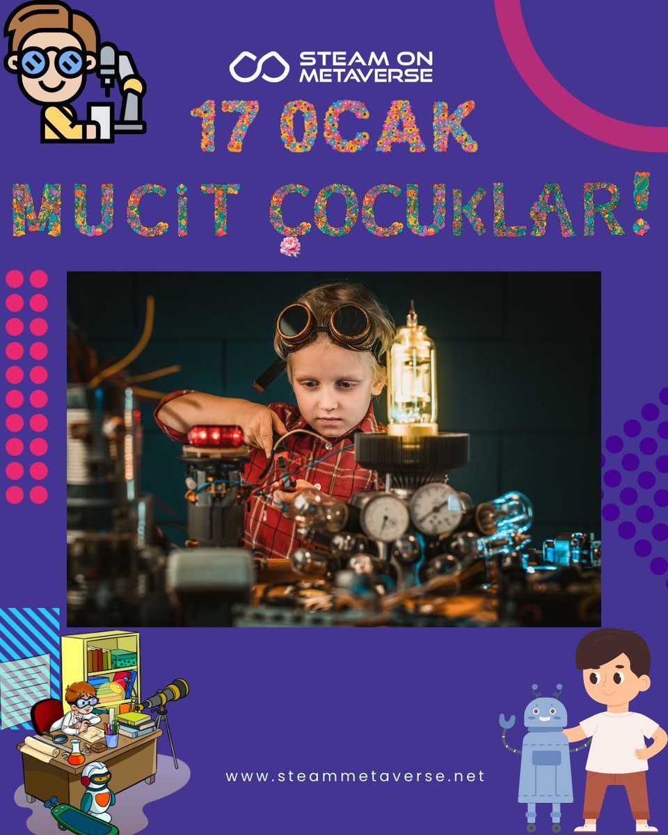 🌟 Mucit Çocuklar Günü Kutlu Olsun! 🌟

Bugün, minik dahilerin büyük fikirlerini kutlama günü! 🎉
Hayal gücünün sınırlarını zorlayan, yaratıcılığı ve merakı ile geleceğin mucitleri olan çocuklarımızla gurur duyuyoruz. 💡🤖🎨

#MucitÇocuklarGünü #Yaratıcılık #BilimveTeknoloji
