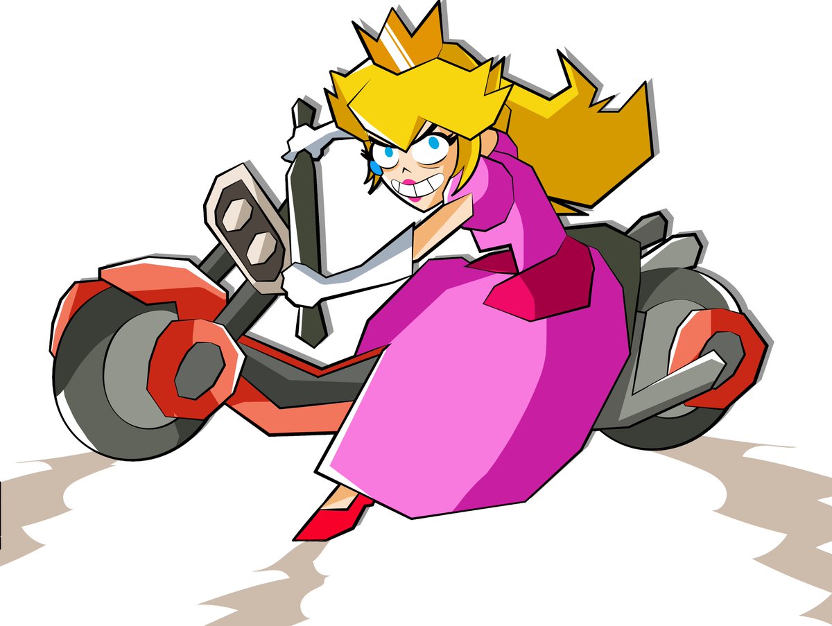 We biking in the royal dresses for Mario Kart tonight