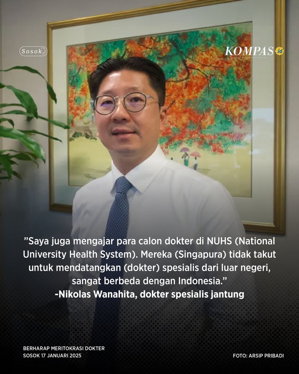 Dua belas tahun lalu, Nikolas Wanahita (49) ingin pulang ke Indonesia. Namun, birokrasi yang rumit untuk berkarier membuat dokter spesialis jantung lulusan Amerika Serikat itu putar haluan ke Singapura. 

Simak kisahnya di sini komp.as/3PFePaz

#SosokKompas #AdadiKompas