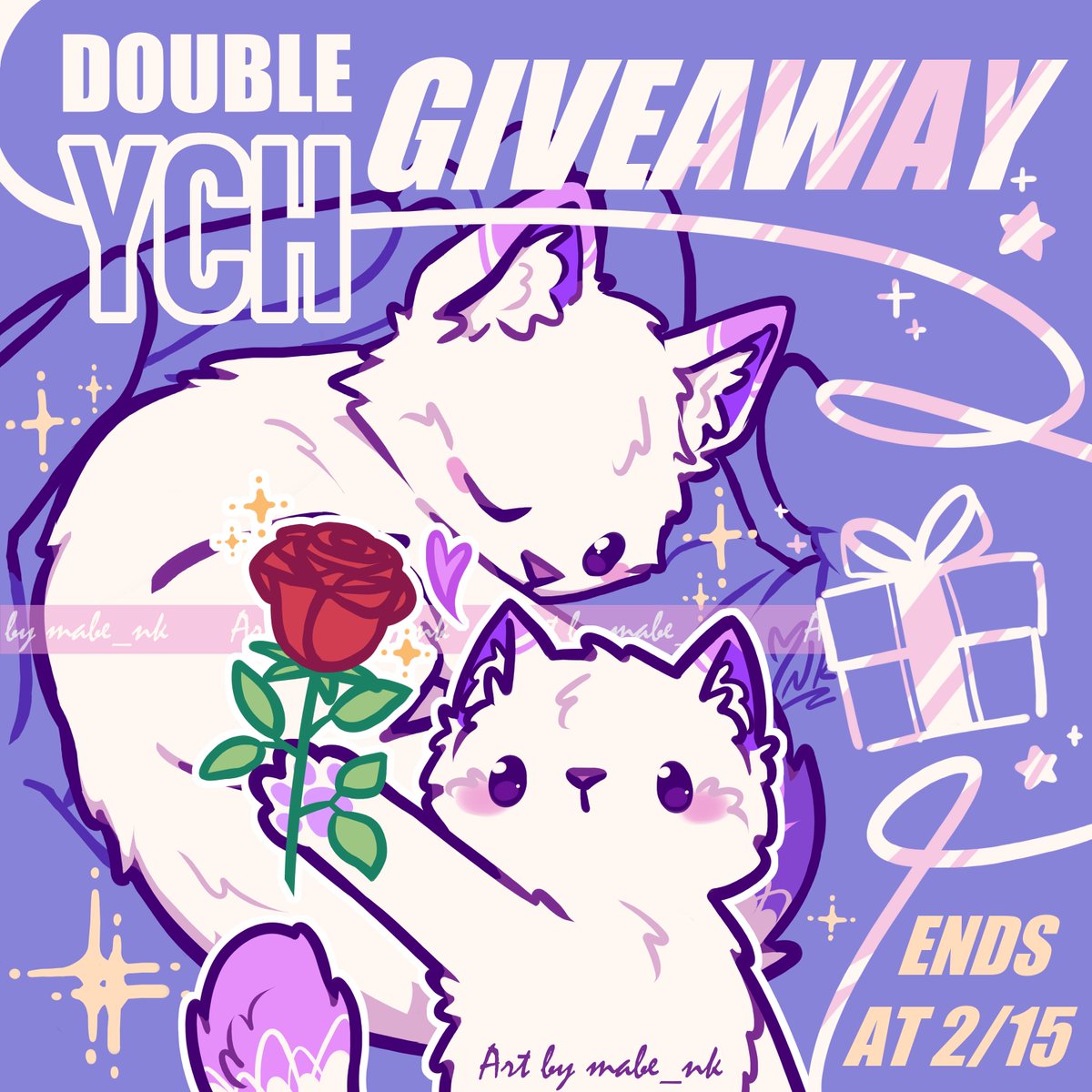 🌷💝DOUBLE YCH GIVEAWAY!!✨ฅ^.  .^ฅ
You can win a two commissions ych! Available for ANY SPECIES
🐾The giveaway ends on February 15th🐾

✨The only condition to participate is that you leave a comment on this post!

🌷Any questions write me a message♡

#Giveaway #ych #sticker