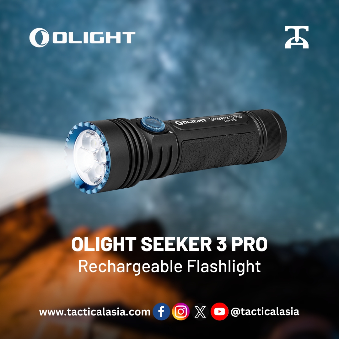 TacticalAsia's tweet image. Shine brighter with the Olight Seeker 3 Pro. Delivering a max output of 4,200 lumens, it’s 31% brighter than its predecessor. Compact, durable, and ready for any adventure! 🔦✨

Buy now: tacticalasia.com/olight-seeker-…

#Olight #RechargeableFlashlight #TacticalAsia