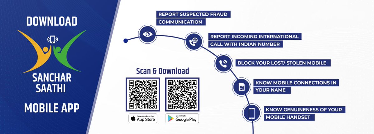 Protect your mobile identity! 🔒 #SancharSaathiMobileApp lets you know all mobile connections issued in your name and report unauthorized ones. Thanks to PM <a href="/narendramodi/">Narendra Modi</a> and <a href="/JM_Scindia/">Jyotiraditya M. Scindia</a>!