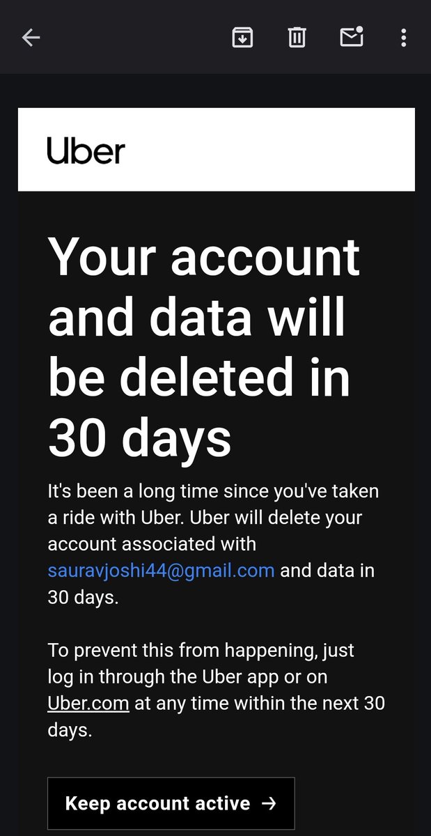 sauravjoshi44's tweet image. &quot;Dear @Uber_India, I tried booking a ride to work in Gurugram yesterday, but both attempts showed a 15-minute wait. Ended up taking my bike instead. Later, I got a mail threatening to suspend my account for inactivity. Penalizing me for ride delays? Disappointed! #CustomerService