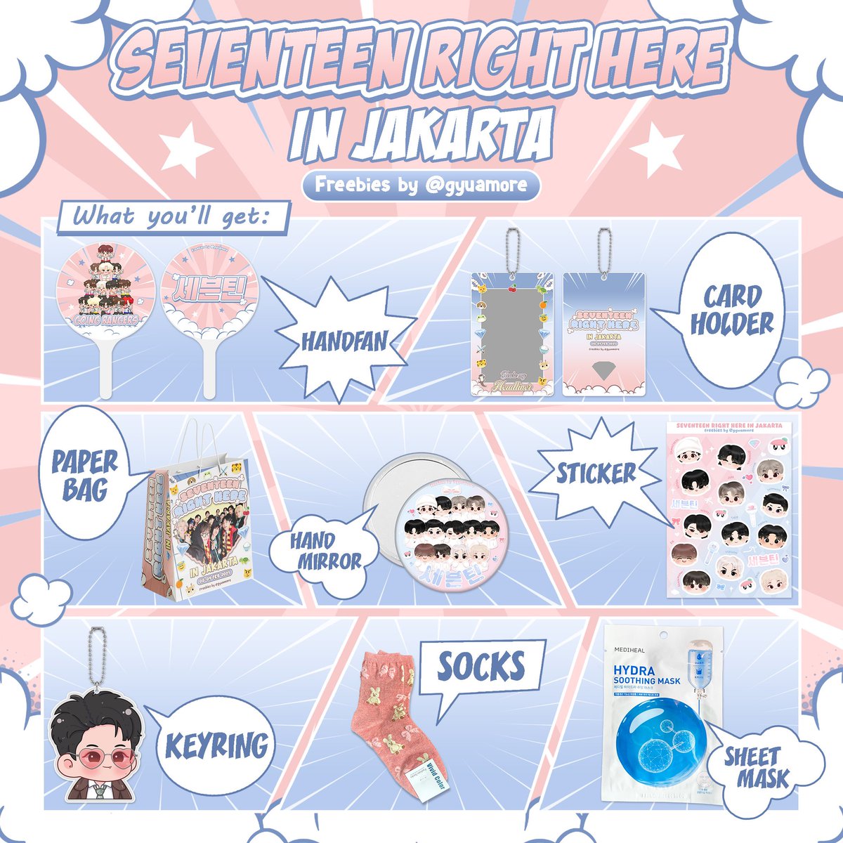 gyuamore's tweet photo. SEVENTEEN RIGHT HERE IN JAKARTA FREEBIES — by @gyuamore ♡

rt &amp; likes are appreciated🫶🏻

📆 date and time TBA but likely on 7 or 8 February
📍 Jakarta International Stadium

more details on the post!
ps. very limited quantity ദ്ദി (• ᴗ <) https://t.co/FENYtKxnkB