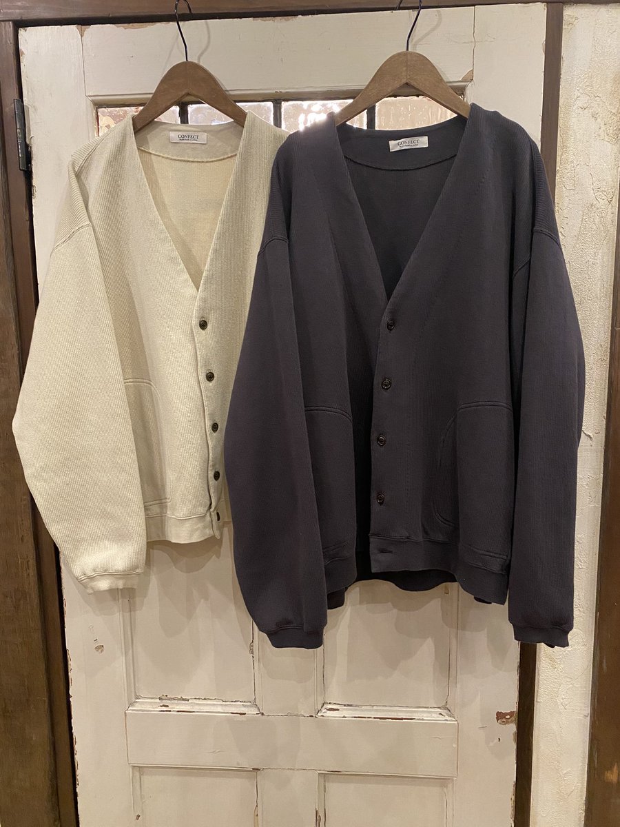 NEW ARRIVAL CONFECT クォーターゲージニットVネックカーディガン col