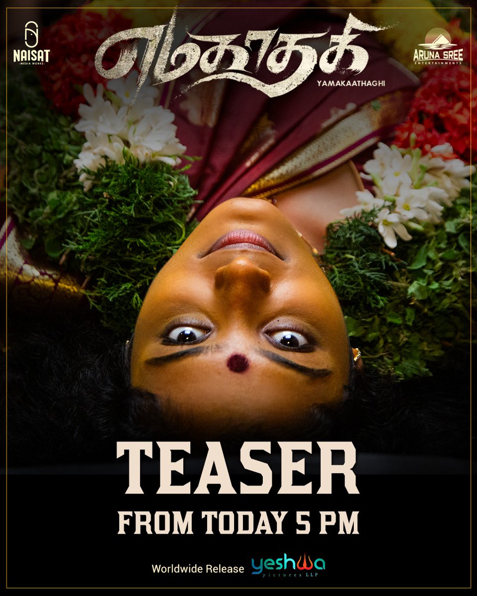 Ramesh Bala (@rameshlaus) on Twitter photo Expect the unexpected from team #Yamakaathagi. A supernatural horror film with a difference. Teaser from today 5PM!
<a href="/RoopaKoduvayur/">Roopa Koduvayur</a> <a href="/NPoffl/">NarendraPrasath_NP</a> <a href="/kailasam_geetha/">Geetha Kailasam</a> #SrinivaraoJalakam <a href="/GanapathiReddy_/">Ganapathi Reddy</a> #VenkatRahul <a href="/YeshwaPictures/">Yeshwa Pictures</a> <a href="/naisatmedia/">Naisat Media Works</a> <a href="/arunasreeents/">Arunasree Entertainments</a> <a href="/Peppin_J/">Peppin George Jayaseelan</a> <a href="/sreejithsarang/">Sreejith Sarang</a> Expect the unexpected from team #Yamakaathagi. A supernatural horror film with a difference. Teaser from today 5PM!
<a href="/RoopaKoduvayur/">Roopa Koduvayur</a> <a href="/NPoffl/">NarendraPrasath_NP</a> <a href="/kailasam_geetha/">Geetha Kailasam</a> #SrinivaraoJalakam <a href="/GanapathiReddy_/">Ganapathi Reddy</a> #VenkatRahul <a href="/YeshwaPictures/">Yeshwa Pictures</a> <a href="/naisatmedia/">Naisat Media Works</a> <a href="/arunasreeents/">Arunasree Entertainments</a> <a href="/Peppin_J/">Peppin George Jayaseelan</a> <a href="/sreejithsarang/">Sreejith Sarang</a>