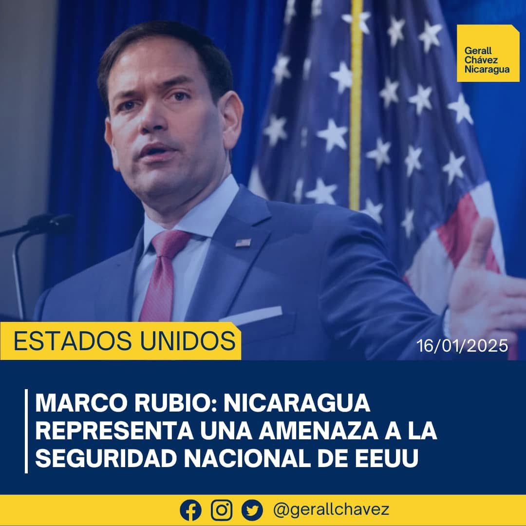 ovstarboy1's tweet photo. #Nicaragua Marco Rubio, nominado como Secretario de Estado para la administración del presidente electo Donald Trump, señaló que Nicaragua representa una amenaza para la seguridad nacional de los Estados Unidos con la dictadura sandinista. https://t.co/zZOSb2O27O