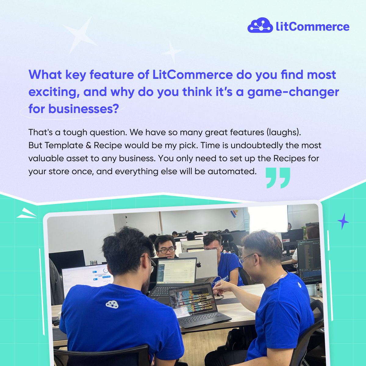 litcommerce's tweet image. Today, we’re excited to spotlight Vincent as he shares his journey as a Business Analyst and how he’s helping our customers succeed.
📢 Trust us, you don’t want to miss it!
#LitCommerce #HumansOfLitCommerce