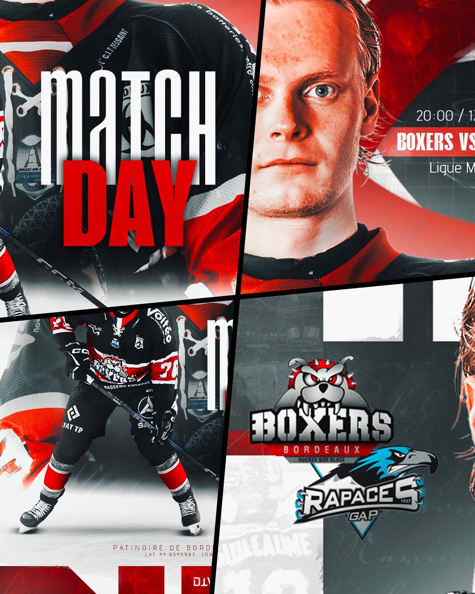 dtv_tom's tweet photo. It’s match dayyy ! @BoxersBordeaux - @Lesrapacesdegap 💥

Des commentaires sur ce visuel ? 👀

#liguemagnus #hockeysurglace #boxersdebordeaux #rapacedegap #bordeaux https://t.co/RTtQfeYdkc
