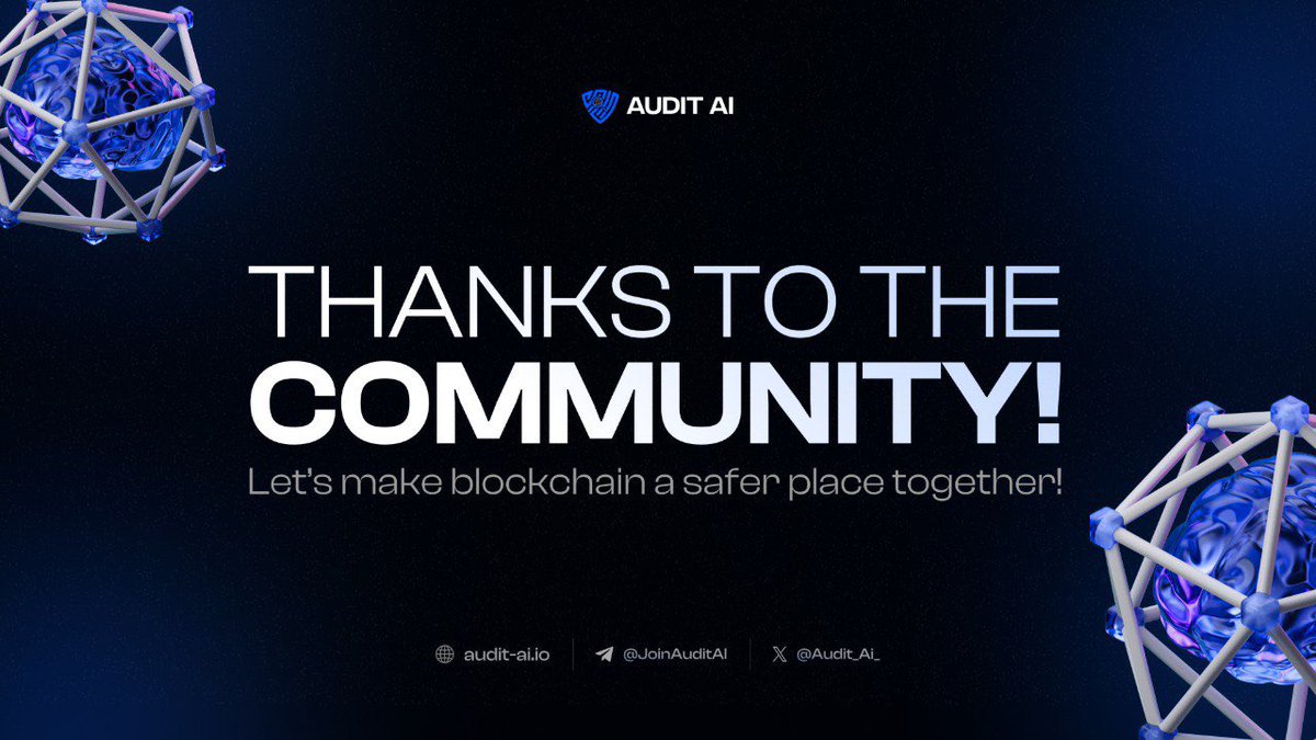 Good Morning, Team!

Let’s take a moment to give a round of applause to the community — everyone’s been working tirelessly to put Audit AI on the map!

Our first Raid Competition achieved an incredible milestone with a reach of over 15,000. This is nothing short of amazing! 🔥