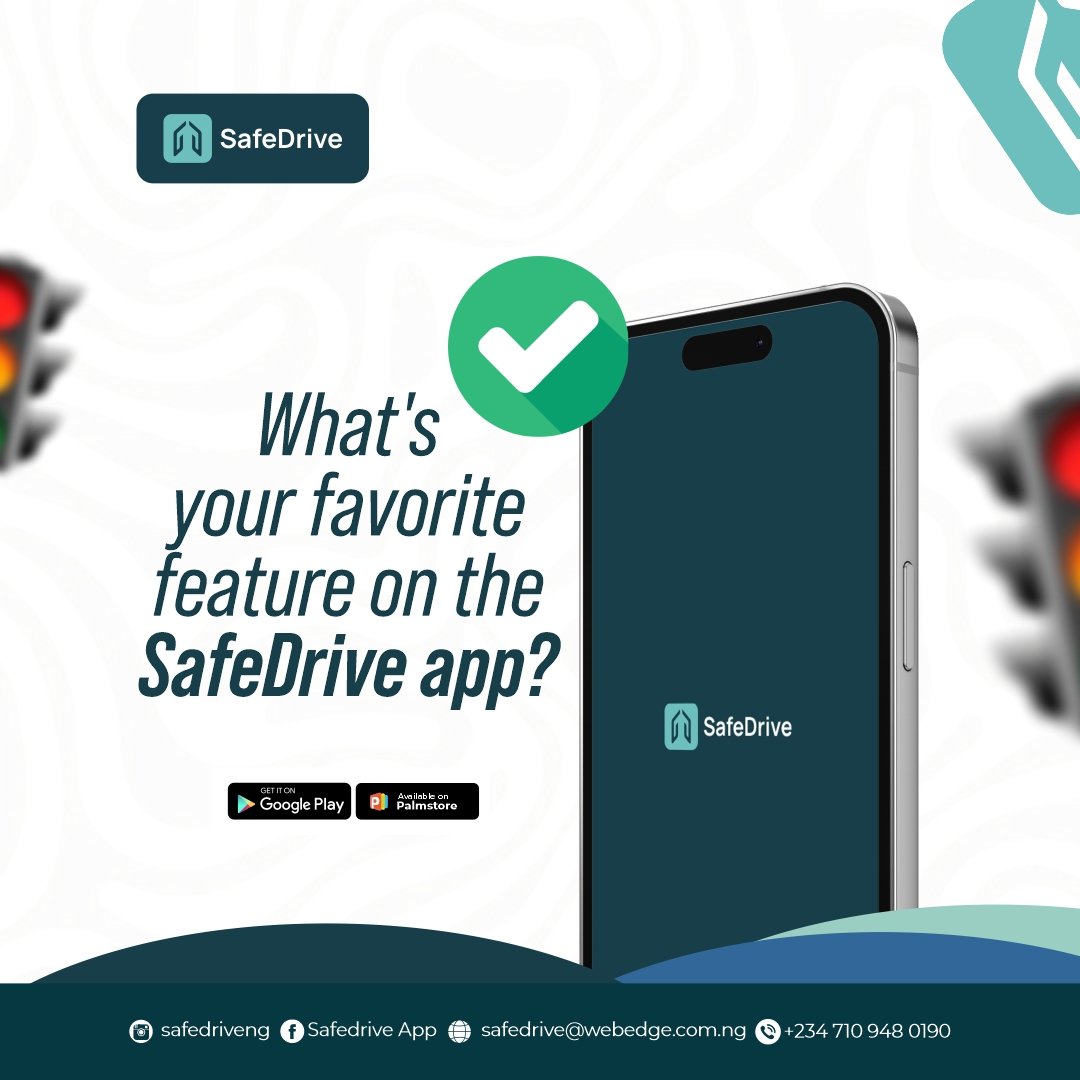 safedriveng's tweet image. We would love to hear from you! 

What's your favorite feature on the SafeDrive app? Share with us below 

Thank God it's Friday

#safedrive #appfeature #review #tgif #drivingschooltools #digitaltools  #drivingschoolappinnigeria