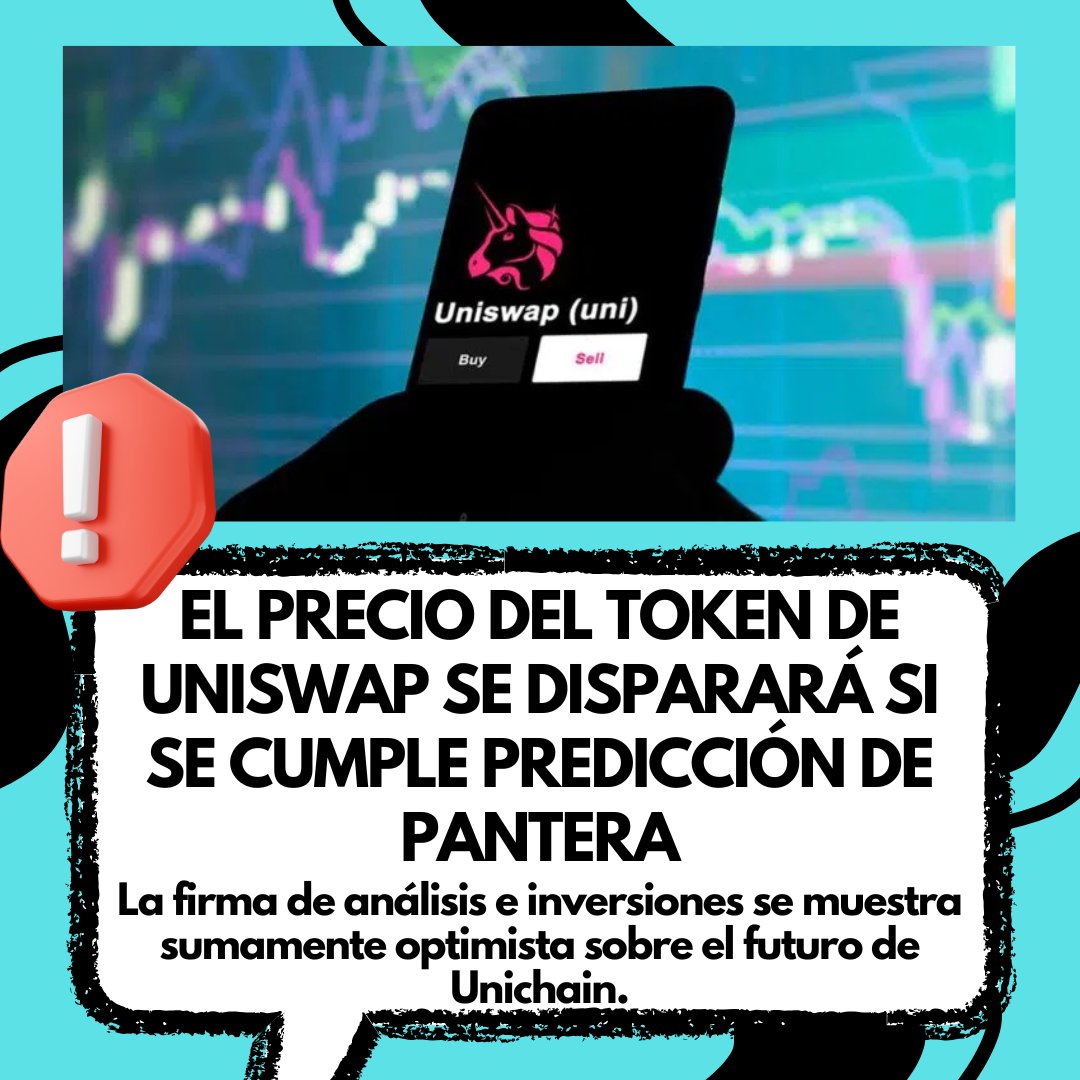 savannanews10's tweet photo. 🚀 ¿Uniswap a la luna? 🚀
📈 Pantera Capital predice un gran futuro para Unichain, y el precio del token de Uniswap podría dispararse.
👉 ¿Será esta la próxima gran oportunidad cripto?
#Uniswap #UNI #Unichain #CriptoInversiones https://t.co/HgEDx6ODbG