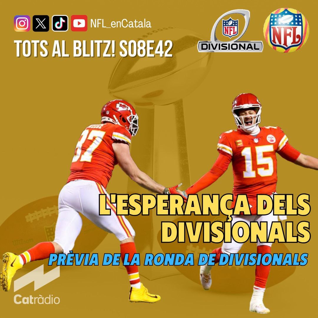 NFL_enCatala's tweet photo. 🏈👉 Tots al Blitz! S08E42 👈🏈
😍 Prèvia de la Ronda de divisionals a fons!
✅ Fem la prèvia de tots els partits amb la nostra amiga calculadora d'ESPN 🧮
🔮 I predeim el futur dels QB amb galetes de la sort!
Links al següent missatge (👇)
#NFLcat https://t.co/FYNMMRZf8L