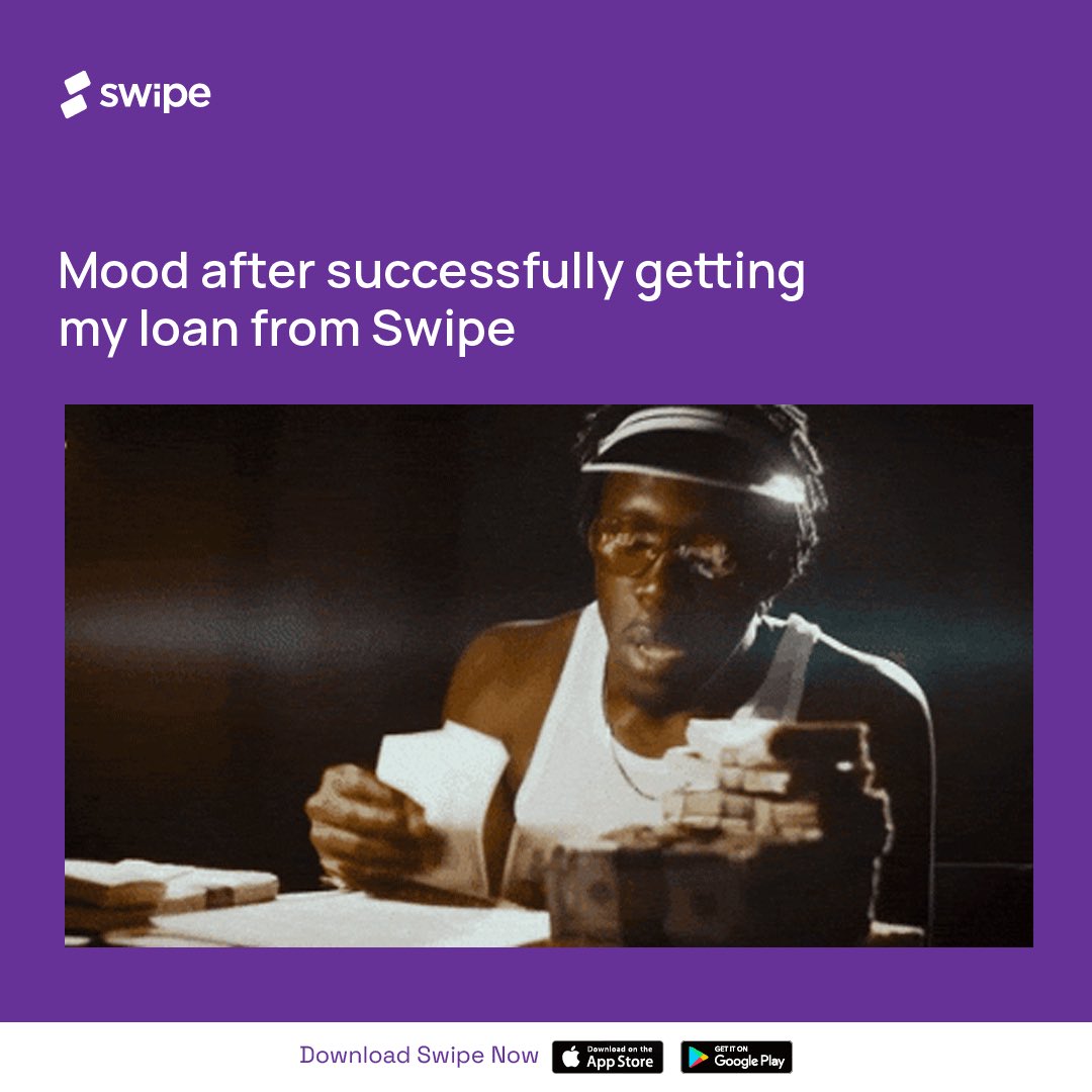 Swipe Dey over deliver🤭🤭

You better download Swipe and begin your loan application for process so you don’t snooze 😂😂👍

#instantloans 
#swipe 
#swipedeyforyou