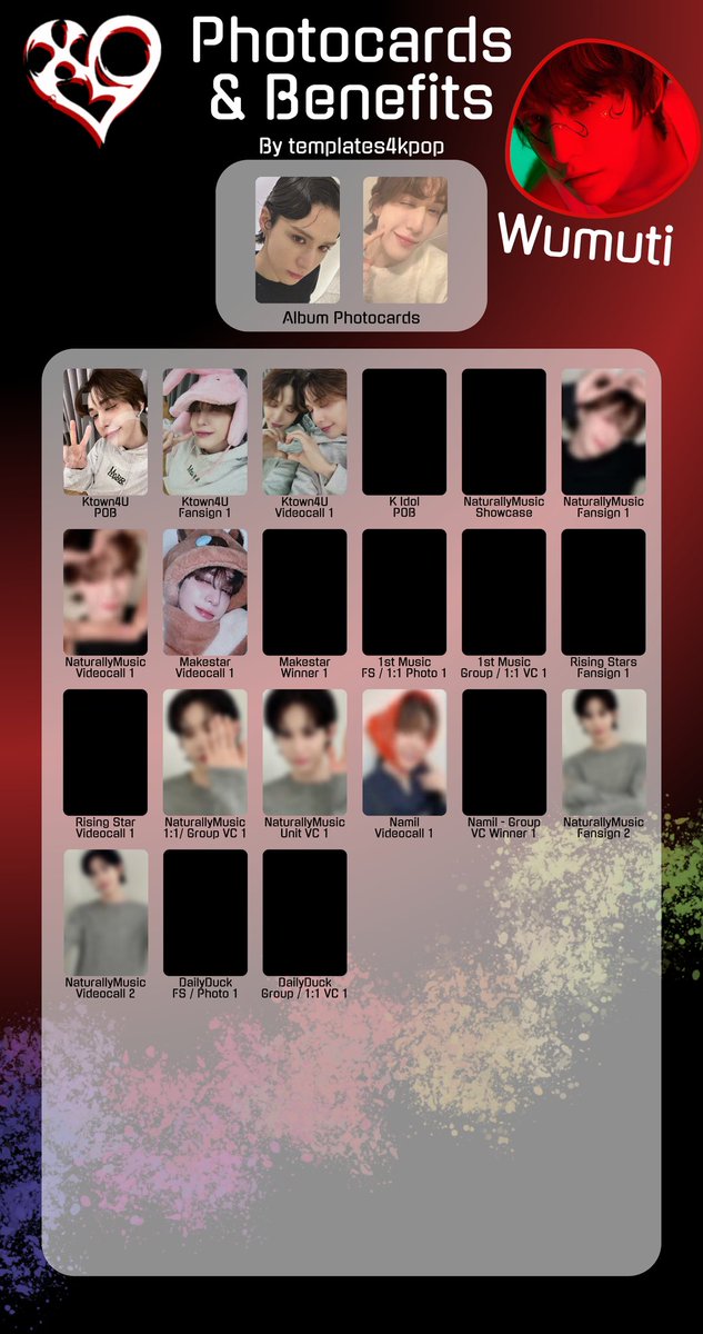 XLOV I'mma be album photocard pc benefit member template ! 엑스