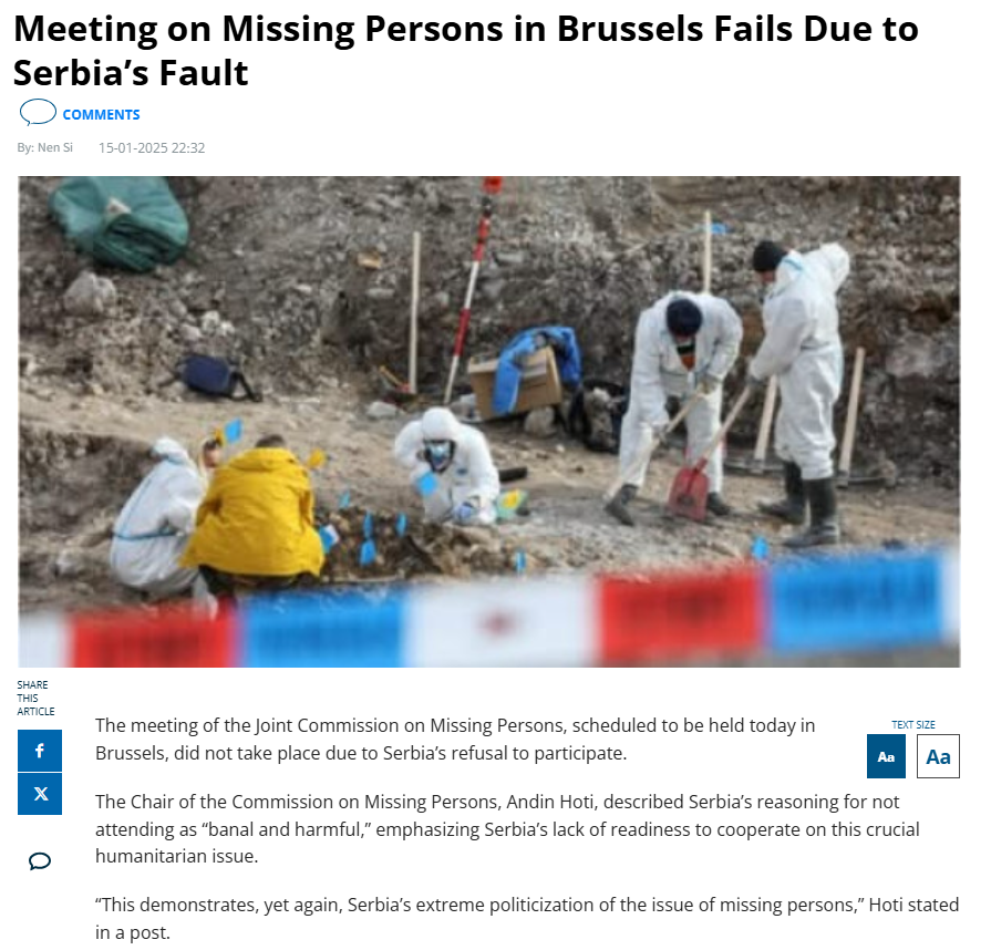 gurakuqkuqi's tweet photo. #Serbia's refusal to cooperate on missing persons from the war exposes its ongoing denial of past crimes. From #Recak to #Srebrenica, this regime avoids accountability, signaling readiness for future atrocities rather than distancing from its dark history.
#Kosovo https://t.co/ZmqC7IxQmG