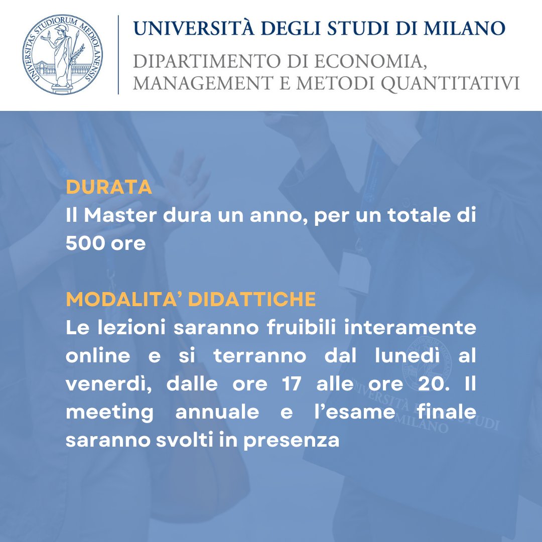 DemmUnimi's tweet photo. 🚀 #Master in #Business #Innovation 🌍📈
Impresa, innovazione e digitale: le parole chiave di un percorso formativo che guarda al futuro.

📅 Iscrizioni aperte fino al 3 febbraio 2025.

💻 La selezione si terrà online il 17 febbraio 2025.

🎓 Info in BIO!

#BusinessInnovation https://t.co/yN12wdgVCk