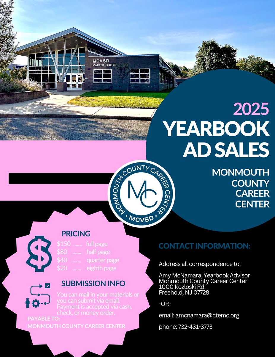 ✨Do you or someone you know own a business that would like to advertise in our yearbook? The Yearbook Club is opening our sponsorship opportunities and would love to print your ad. We look forward to working with you✨ #freeholdnj #yearbooksponsors #cte