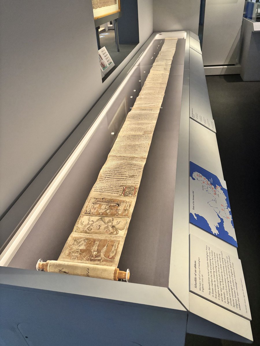 BLMedieval's tweet image. The Mortuary Roll of Lucy of Hedingham is over 6 metres long and contains the added written responses of 122 religious houses in southern England, commemorating Lucy&apos;s death and praying for her soul. 

blogs.bl.uk/digitisedmanus…