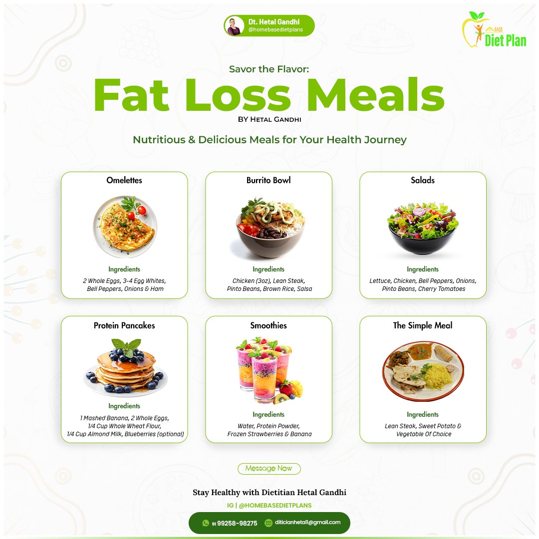 DtHetal's tweet photo. Start your day with a healthy breakfast! 🥞🍳 Try our Protein Pancakes and Omelettes for a nutritious and delicious meal. 
.
#WeightLossJourney #DietPlan #HealthyRecipes #BreakfastIdeas #ProteinPancakes #Omelettes #HealthyBreakfast #fatloss #weightloss #bellyfat #DtHetalGandhi https://t.co/q1ebpYIVGj
