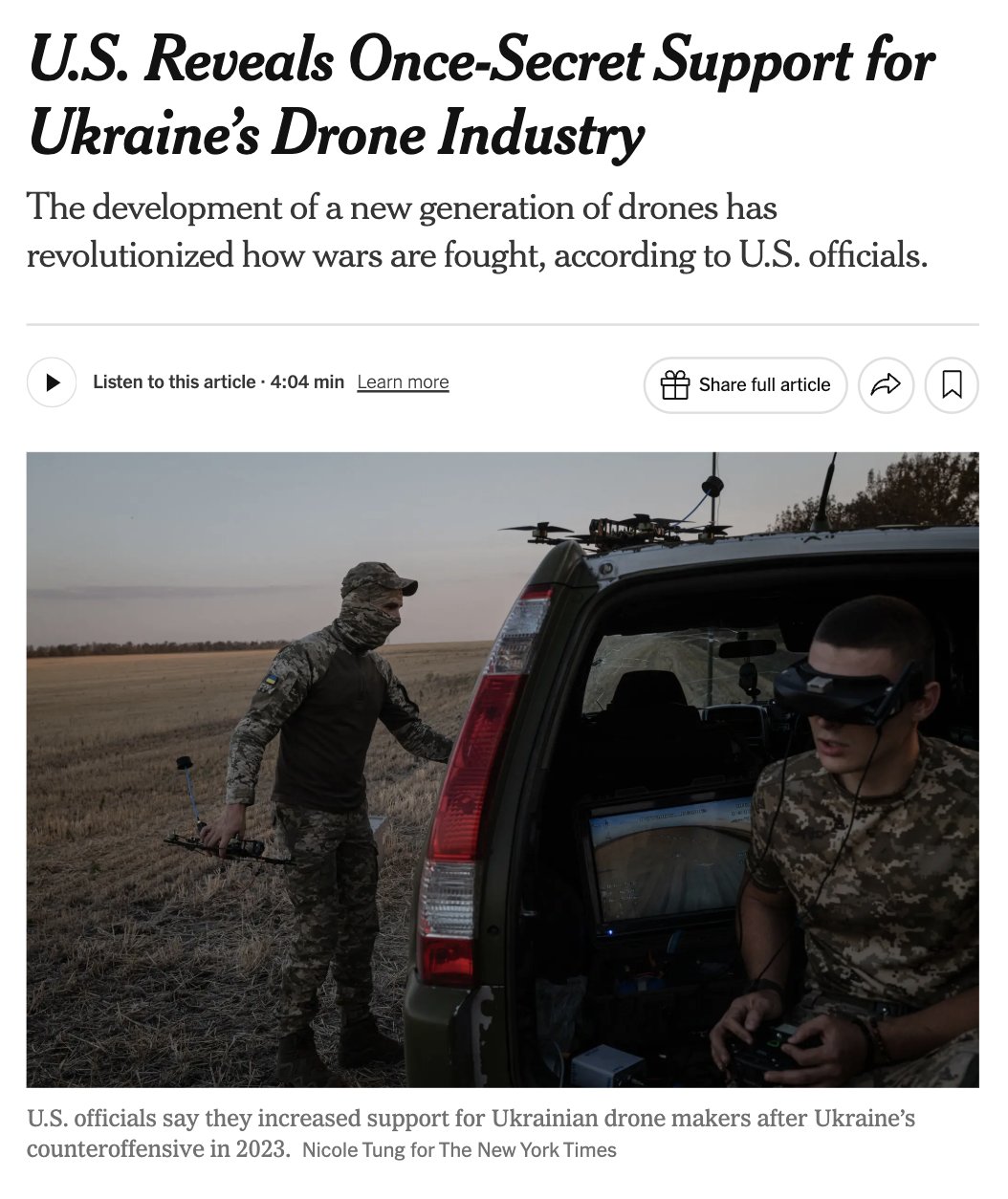 Clash Report on X: "Biden administration reveals its previously classified  support for Ukraine's drone industry, investing billions to boost  production capabilities. $1.5 billion was allocated in September 2023, with  an additional $800