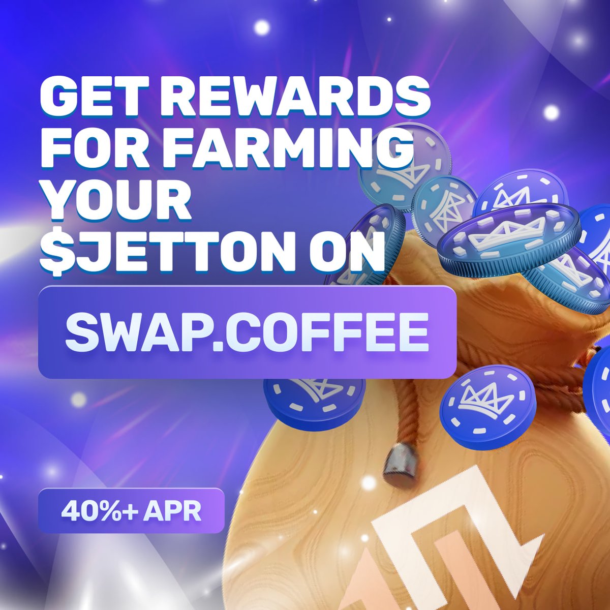 JetTonGames's tweet photo. 💸 40%+ APR on your $JETTON! 💸

Did you know you can get rewards for staking your $JETTON on https://t.co/gukUF3wi5D (https://t.co/J61HDtfifF)? 

Here’s a quick process to get you started…
🔷 Visit https://t.co/gukUF3wi5D (https://t.co/J61HDtfifF) and connect your wallet.
🔷 Select your staking asset: $JETTON or LP tokens.
🔷 Choose the amount and staking period.

And the best part…

You can withdraw your rewards anytime via the Claim Center (https://t.co/fXh1szfivg)! 🤯

✨ Start earning rewards today!  (https://t.co/J61HDtfifF)✨