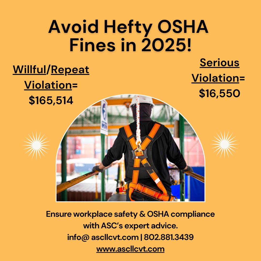 ascllc's tweet photo. 💰🚧OSHA Fines are hazardous to your bottom line. 🚧💸 https://t.co/F7SvPJu3fC