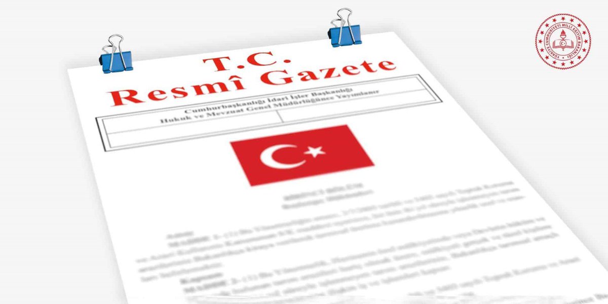 tcmeb's tweet photo. 📢 “Millî Eğitim Bakanlığı Okul Öncesi Eğitim ve İlköğretim Kurumları Yönetmeliği’nde Değişiklik Yapılmasına Dair Yönetmelik”, Resmî Gazete'de Yayımlandı

👉🏻 https://t.co/voXz7VDVek https://t.co/F9Qrj91p3S