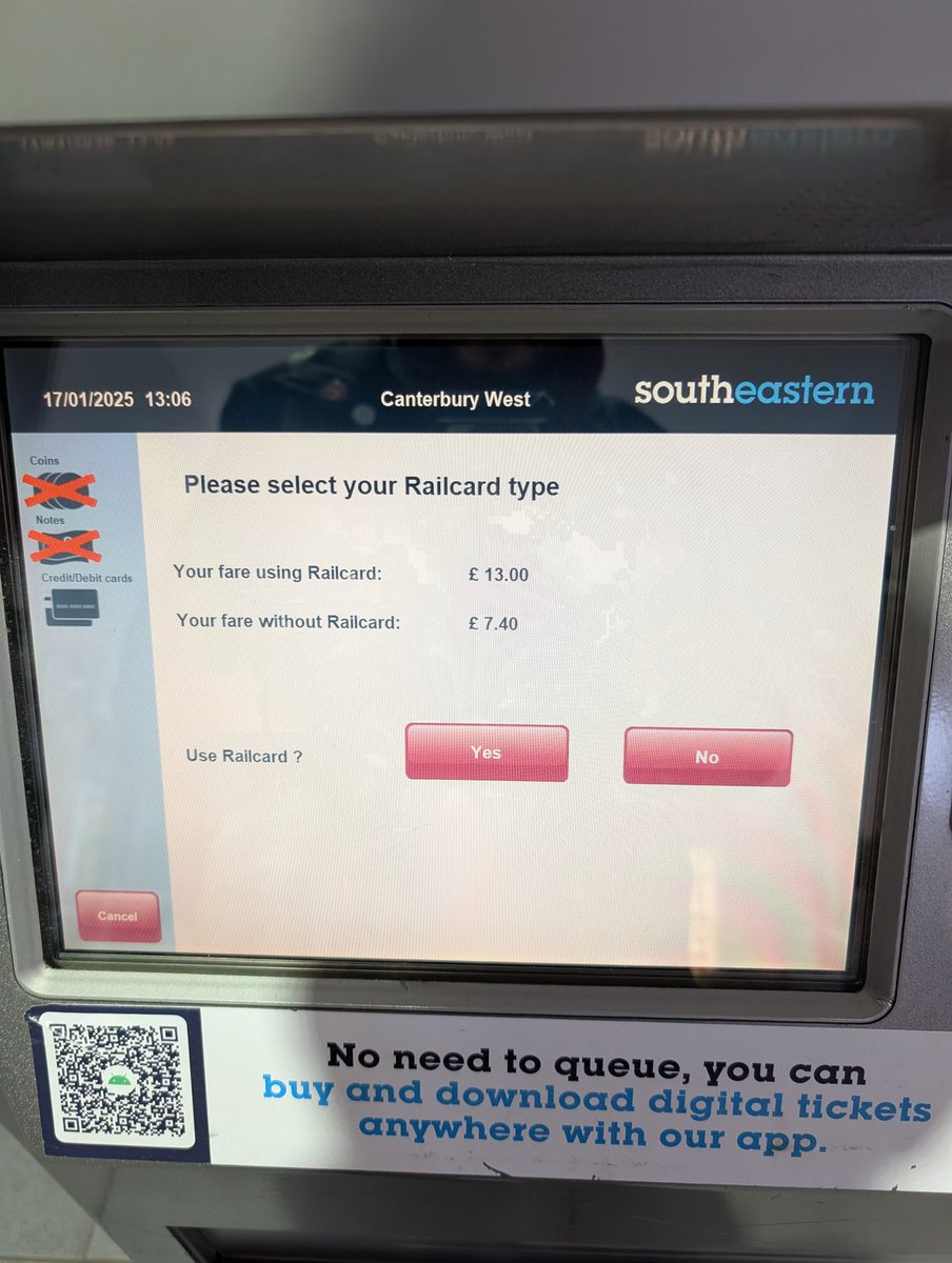 GaryJephcote's tweet photo. What a bizarre pricing structure?! 
#rail #britishrail #trainsuk #trains https://t.co/nkJuIudF60