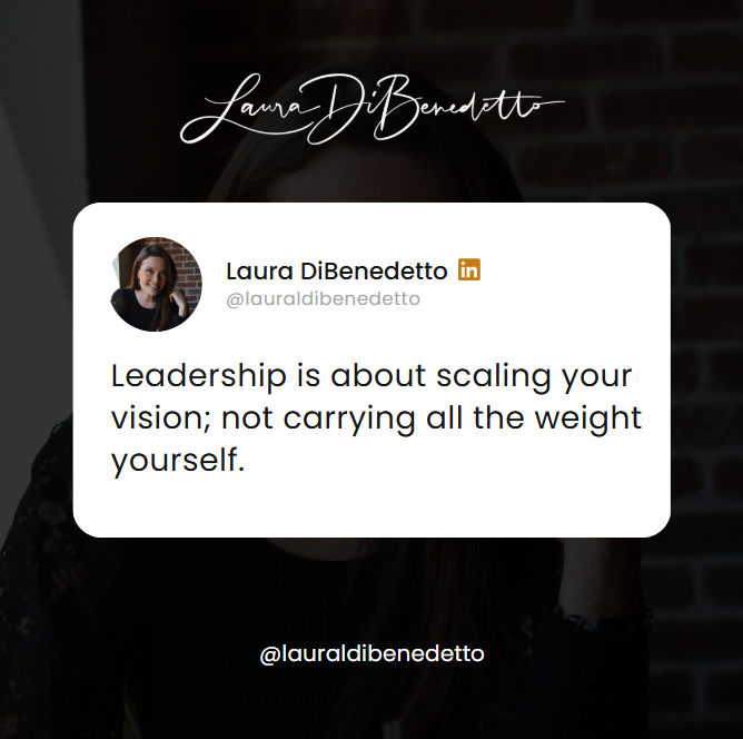 lldibenedetto's tweet image. Leadership is about scaling your vision—not carrying all the weight yourself.

#LeadershipGrowth #DelegateToScale #EntrepreneurLife #WorkOnYourBusiness #VisionaryLeadership