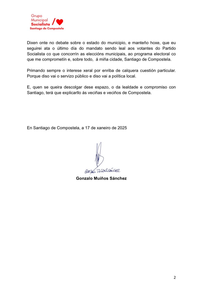 NonAds_Santiago's tweet image. Comunicado do noso portavoz municipal, @gonzalomuinos, relativo á resolución e filtración do expediente disciplinario