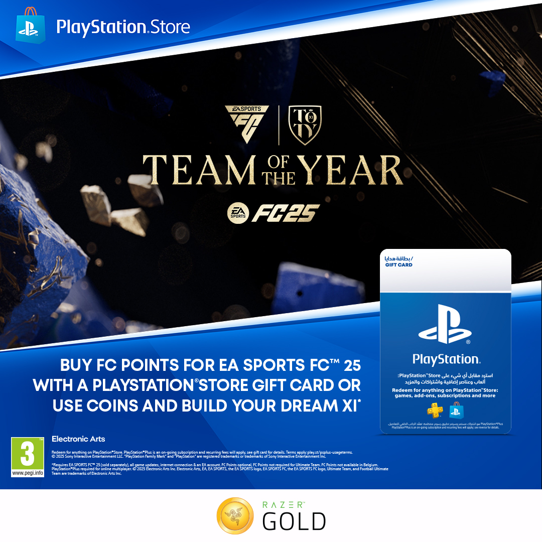RazerGoldMEA's tweet photo. EA FC25  - طوّر من أداء فريقك. استفد من حسابك في Razer Gold بأفضل طريقة!
اضغط هنا: https://t.co/UKxCXWjSuK

#Teamoftheyear #RazerGold https://t.co/xWQaGRMr24