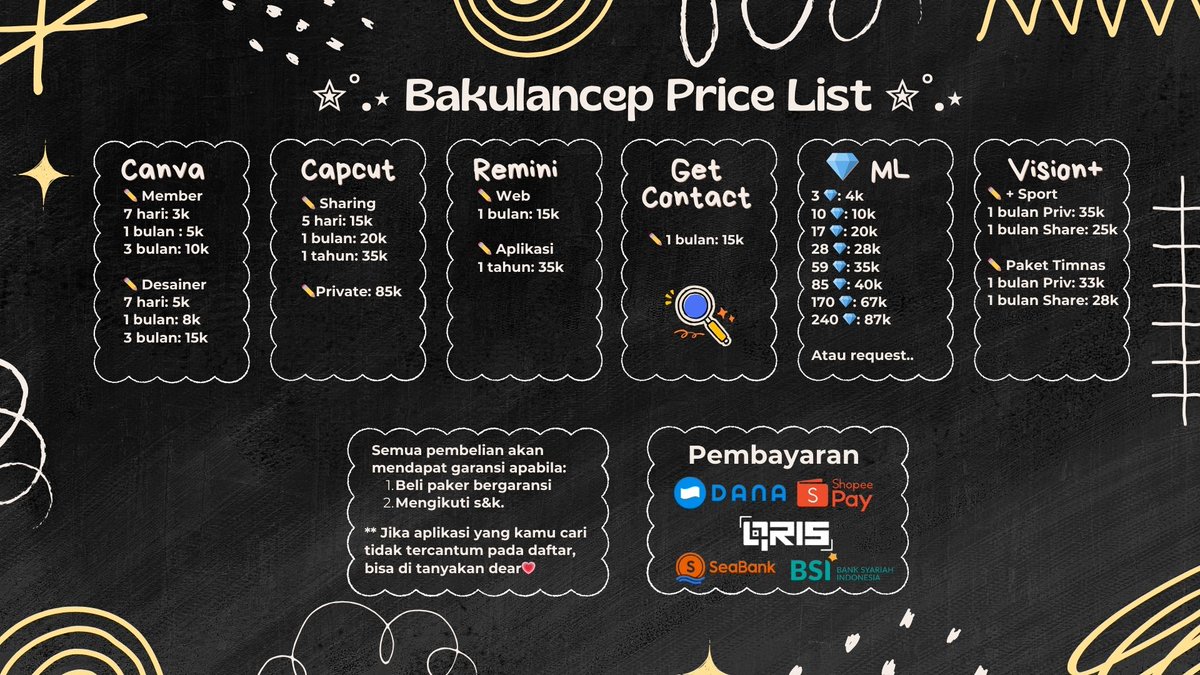 bakulancep's tweet photo. Yuk guys jajan #zonajajan 
Btw aku uda bisa qris dannn 1b nya 25-27 harian yah #zonauang https://t.co/cZevN6Xj4Y