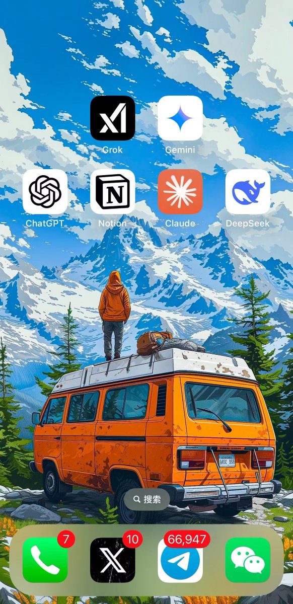 Rocky_Bitcoin's tweet photo. 我常用的6个 #AI 软件APP，分享给大家。

给我工作效率提高了10倍，让一个人就是一支队伍，对自己的头脑和心灵招兵买马，不气馁，有召唤，爱自由！公司20个人，10倍的效率，相当于2个连的战斗力！

综合型选手：ChatGPT，Grok，Gemini
文本+笔记：Notion，Claude
Python数据处理：DeepSeek

最近ChatGPT出了一个AI Agent功能，直接帮我们把晨会效率提高了20%以上，它每天早晨8点，会收集前一天晚上的所有Web3重要新闻信息，并按照点击量和重要程度，自动筛选出前20条，并汇总完，自动生成每日Web3重要事件报告，推送给我们。

另外我们还让它每天把币安涨幅榜前10的Web3项目，结合事件驱动因子和技术面因子，根据赛道分类，给出详细的原因，综合做出涨跌幅分析报告。并定点推送给我们。

这简直不要太方便，未来世界只有两种人，懂AI且会用AI的人，另外是不懂AI的人！🧐

学习AI，投资AI，布局AI，刻不容缓！
