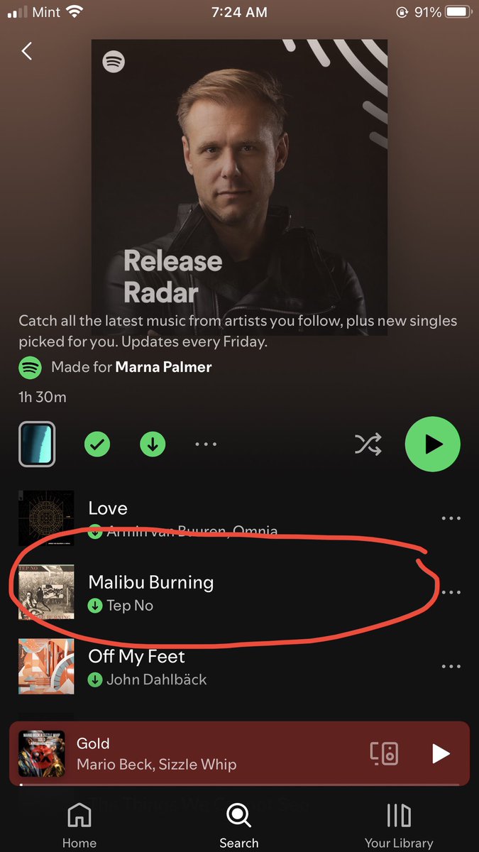 MarnaP's tweet photo. @Spotify as seen on my release radar this morning. Maybe take this off the rotation for those of us users in the US? https://t.co/Qa5P4Rhb8A