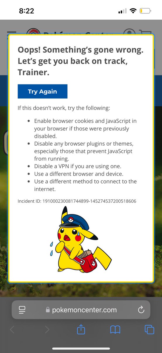 Free_Edwin's tweet photo. @metaleyvaman @PokemonRestocks Is this showing for you guys as well? https://t.co/PY6mvsN90k