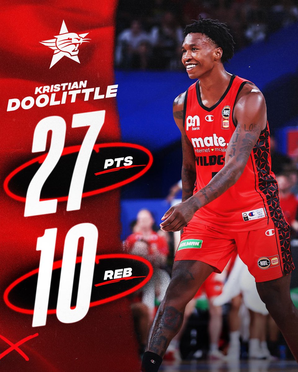 PerthWildcats's tweet image. Career night for Doo! ❤️

He finished with a career-high 27 points, to go with 10 rebounds and three assists.