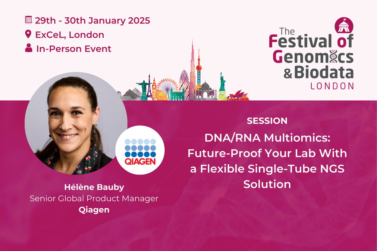 FLGenomics's tweet photo. Hélène Bauby (Senior Global Product Manager, @QIAGEN) will be at #FOG2025 discussing how you can future-proof your lab with a single-tube #NGS solution. Want to hear more? Register now: https://t.co/aJsB7wamfF https://t.co/OF5Ftp2ajS