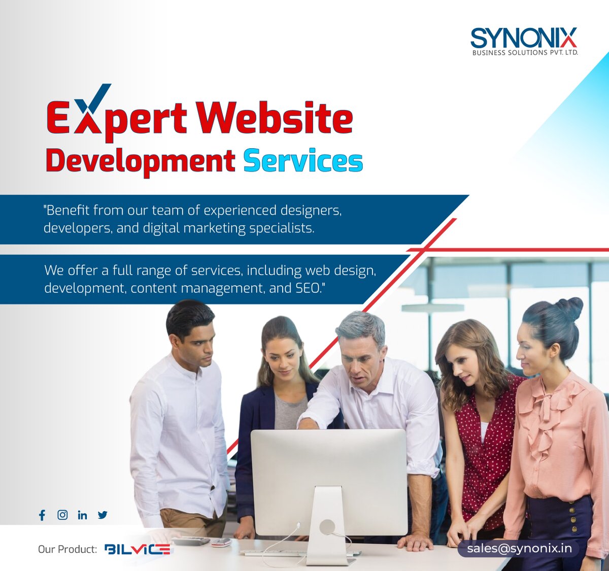 SynonixS's tweet image. Expert Website Development Services!
.
.
.
#expertwebdevelopment #development #services #expert #expertservice #synonixbusinesssolutions #websitedesign