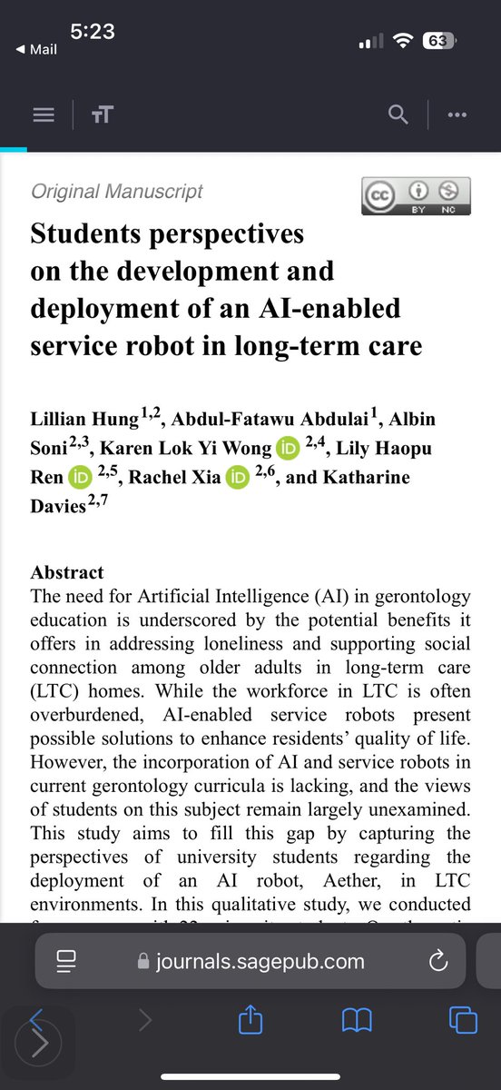 Dr. Lillian Hung 🇨🇦 (@nurselillian) on Twitter photo New pub: #ServiceRobot #LongTermCare <a href="/UBCNursing/">UBC Nursing</a> @UBC_IDEALab <a href="/ubcappscience/">UBC Applied Science</a> journals.sagepub.com/doi/epub/10.11… New pub: #ServiceRobot #LongTermCare <a href="/UBCNursing/">UBC Nursing</a> @UBC_IDEALab <a href="/ubcappscience/">UBC Applied Science</a> journals.sagepub.com/doi/epub/10.11…