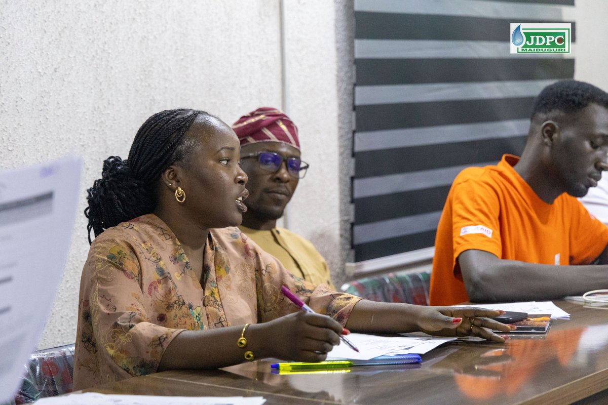 JdpcMaiduguri's tweet image. It was a pleasure to host the GBV-AOR coordination meeting at our field office in Mubi, Adamawa State.

The meeting brought together stakeholders committed to addressing Gender-Based Violence (GBV) issues in Hong and Michika LGAs of Adamawa state.

#EndGBV 
#JDPCMaiduguri