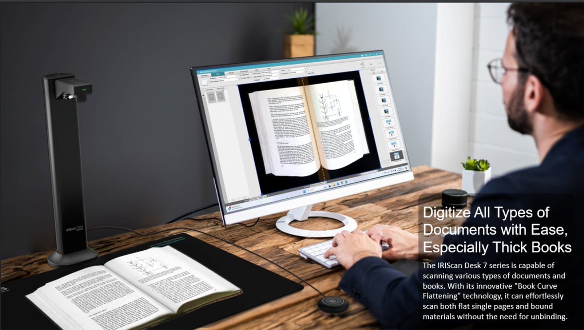 CardScanAfrica's tweet image. Digitize all types of documents with ease, especially thick books with the new IRIScan Desk 7 Business available on our website. It is capable of scanning all types of documents and books, with its innovative &quot;book curve flattening&quot; technology. 
#iriscandesk7 #Iriscan #Iris