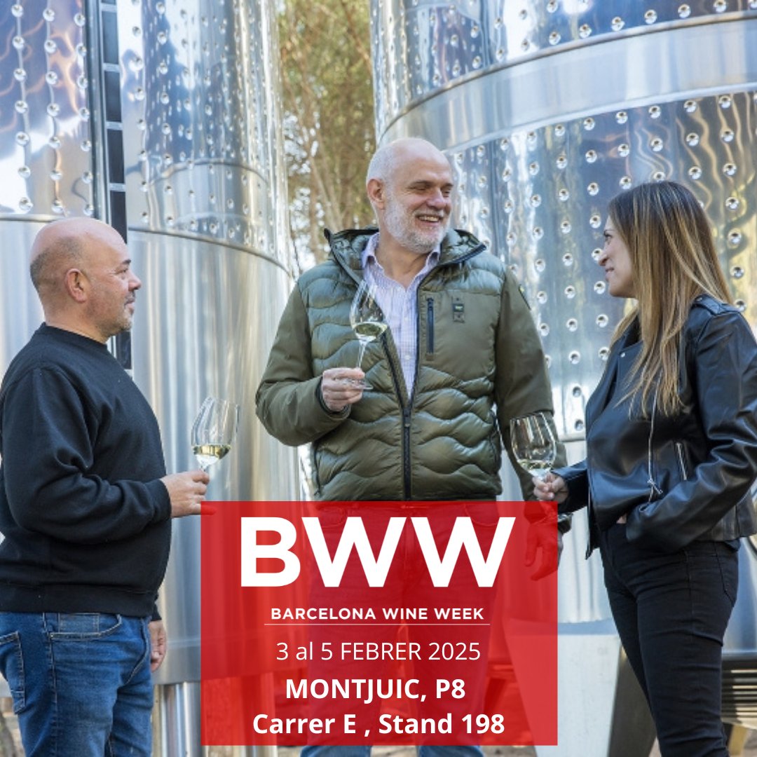 Del 3 al 5 de febrer serem a la Barcelona Wine Week amb els nostres vins i caves.

📍Ens trobareu a:
MONTJUIC 1 
Palau P8, Nivel 0, Carrer E, Stand 198 

T'hi esperem!