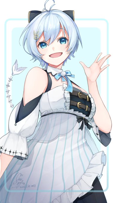 電脳少女YouTuberシロ 「ぶつ切りver.やもう少し描き加えたver