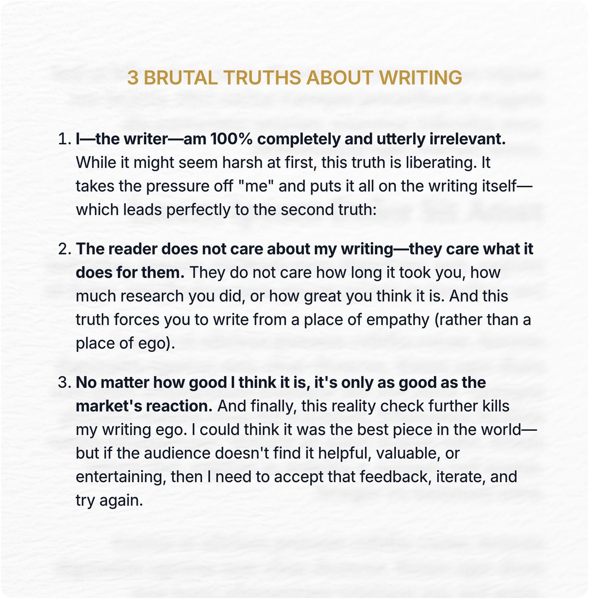 dickiebush's tweet photo. 3 brutal writing truths I keep stapled to my desk (I wish I had learned these sooner): https://t.co/oT0UwJWHo5