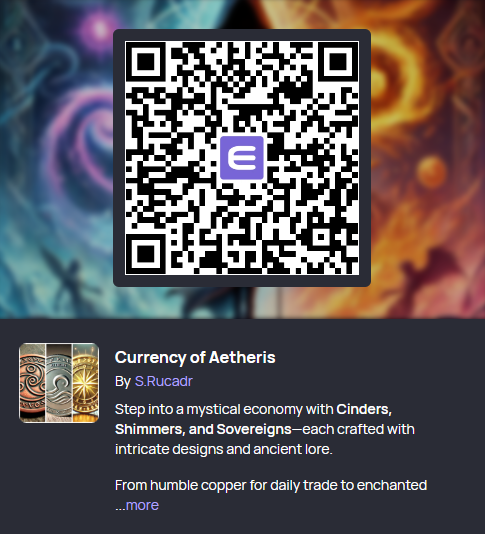 Dropping! Only on X!

✨ Introducing the Elemental Coins of Aetheris! ✨

🔥 Cinders (Copper): Everyday essentials.
🌊 Shimmers (Silver): Trade and travel.
🌟 Sovereigns (Gold): Power and prosperity, warded with ancient magic.

Your gateway to a balanced and mystical economy.