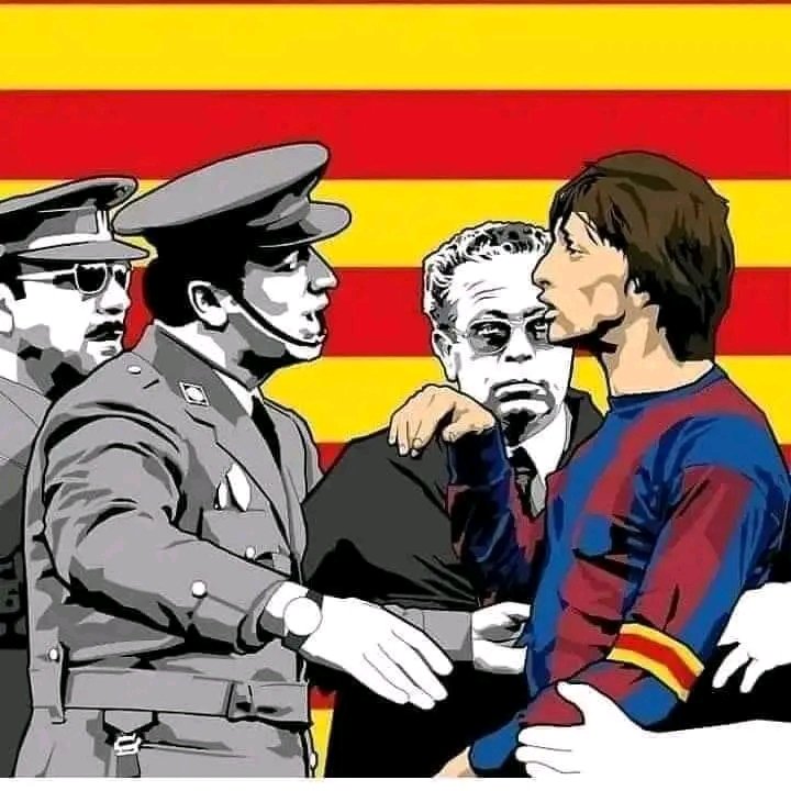 CuentaMister's tweet photo. La indignación y el asco que produce en Barcelona ver cómo hay que competir con un rival que juega con otras normas, llega con el Barça metiéndoles un 2-9.

La indignación de Simeone, llega con el Atlético líder.

No, no nos quejamos porque "perdamos" contra ellos, eso nos la suda. Nos quejamos porque da asco jugar año tras año contra un rival que juega con otras normas a todos los niveles, arbitrajes, despachos (¿qué cojones hace jugando Vinicius estos partidos y con 2 partiditos de sanción tras manipular Soto Atraco un acta para que no se considere una agresión el meterle una hostia a un portero?) y por supuesto sus medios provocadores y mentirosos.

No es perder, ni empatar, ni ganar. No es ser líder o ser cuarto. No es golearles o que nos goleen. Es el asco que da jugar en unas competiciones AMAÑADAS
