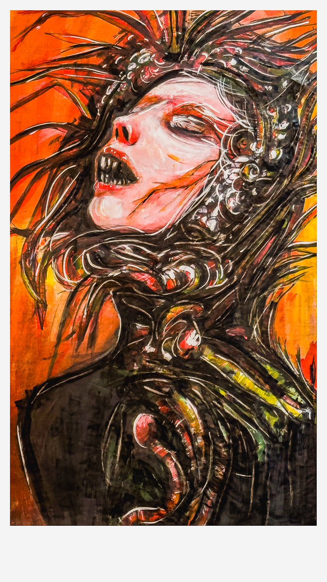 alexusquiano's tweet photo. ATARAXIA / Acrylic on Paper 
•
#illustration #sketching #portrait #surrealism #popart #popcultureart #lowbrowart #mutantstudio  #darkart #gothicart #timelapse https://t.co/Rjev5EGyqe