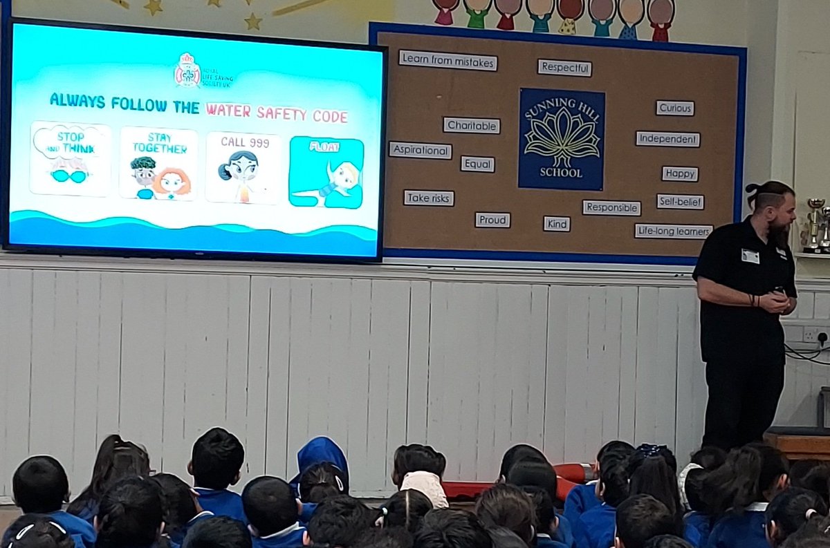 SunningHillPrim's tweet photo. Thank you to the Royal Life Saving Society UK for delivering an important assembly on water safety. @RLSSUK https://t.co/pXk3q88UjD