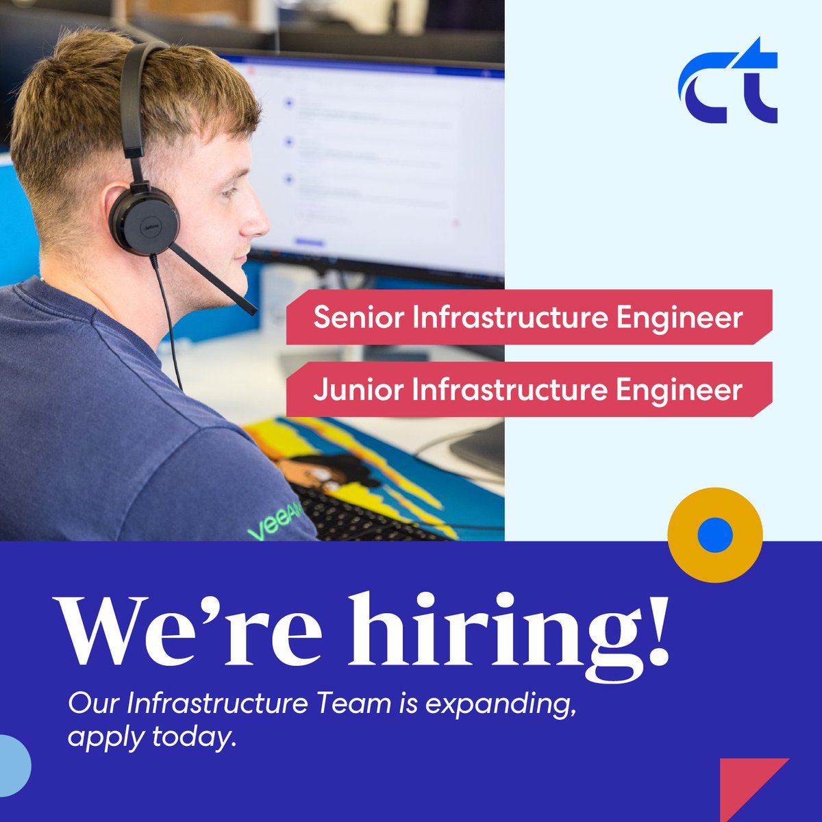 Are you ready to advance your career and gain invaluable experience in IT infrastructure and cloud solutions? ☁️ 🧠 

We have both Junior and Senior Engineer vacancies available within this team.

Find out more about each role and apply here: lnkd.in/eHDmbecg